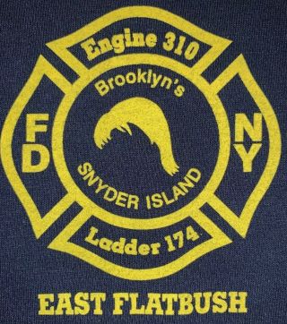 Fdny Nyc Fire Department York City T - Shirt Sz Xl East Flatbush Brooklyn