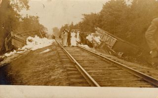 East Ryegate,  Vt Rppc Bad Train Wreck April 4,  1908 2