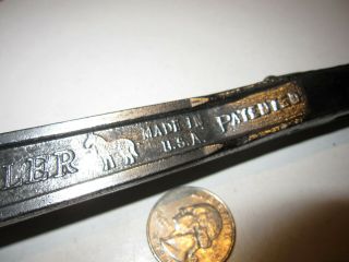ANTIQUE HELLER BROTHERS CO.  ' MASTERENCH ' SPRING LOADED WRENCH GOOD COND 5