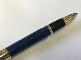 Vintage - Sheaffer Tuckaway Sentinel Fountain Pen - Blue - great 8
