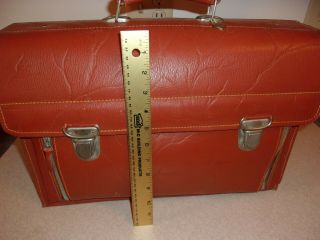 Awesome Vintage Leather Suitcase Traveling Picnic Set With Accessories