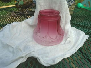 ANTIQUE FROSTED PINK GLASS 3 1/4 