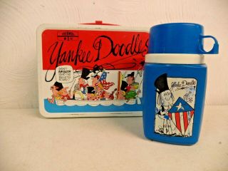 Vintage King - Seeley Yankee Doodles Metal Lunchbox With Thermos