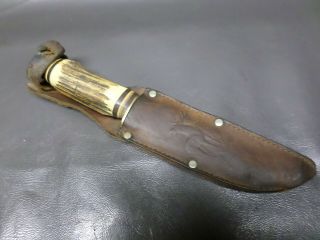 Vintage York Cutlery Co.  Solingen Germany Hunting Knife - 512 - Stag Horn
