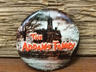 Vintage 1964 Addams Family Pinback - Green Duck Co.  Addams Family Mansion 7/8”