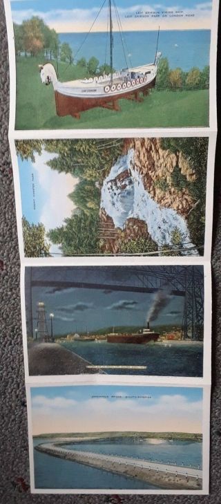 Antique Postcard Mailer With 18 Views Of Duluth,  Mn