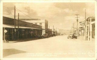 Autos Main Street Tombstone Arizona 1930s Frasher Rppc Photo Postcard 6030