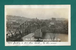 Morgantown,  Wv,  Rppc Bridge To Replace Classic Suspension,  Feb 25,  1909