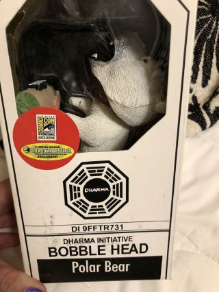 Lost Dharma Initiative Polar Bear Bobble Head Comic Con Exclusive Rare