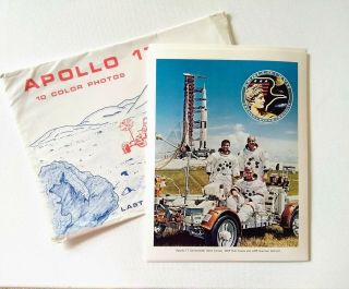 Apollo 17 Last Apollo Lunar Mission 10 Color Photos 11 " X 8.  5 " 1970s Print