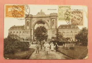 1923 Hungary Budapest Postcard Oroshaza To British East Africa Kenya