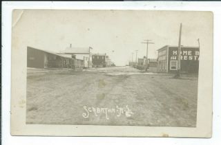 Scranton Nd North Dakota Rppc Postcard Main Street