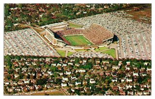 1950s/60s Aerial View Of Rice Institute Stadium,  Houston,  Tx Postcard 5n (2) 33