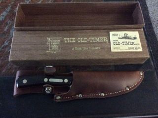 Vintage Schrade Walden 150t Old Timer Deerslayer Fixed Blade Knife In Orig.  Box.