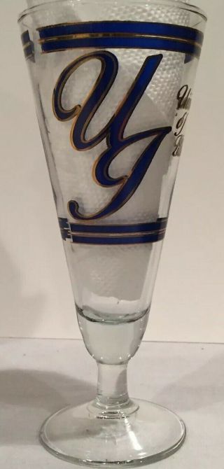 VTG University Of Illinois Pilsner Beer Glass.  Chief Illiniwek U Of I Souvenir. 3