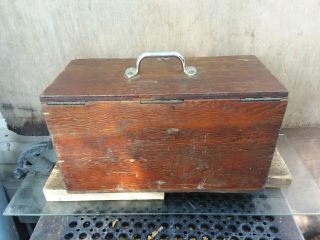 Vtg Hand Made Wood Storage Carry Case Box/Tray Tackle Tool Jewelry Craft Doll 6