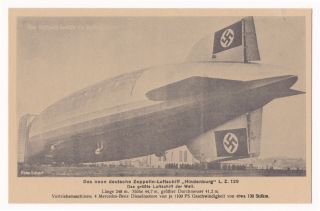 German Nazi Zeppelin Airship " Hindenburg " Lz 129