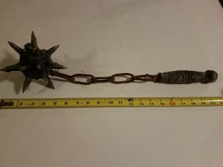 Old Ball Mace Flail Vintage Antique Wall Decoration Medieval