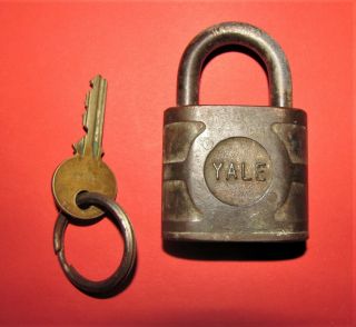 Vintage Yale Brass Padlock & Key