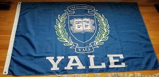 Yale University Flag Banner Lux Et Veritas 3 