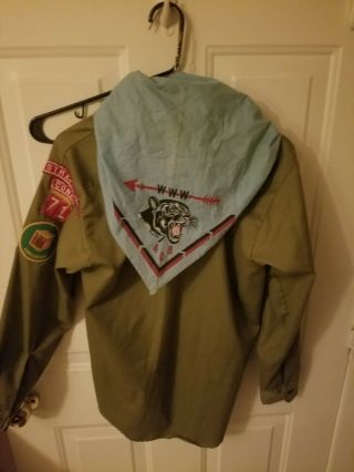 Vintage Boy Scout Uniform Long Sleeve Shirt And Pants Patches 1970 Connecticut