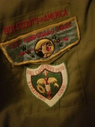 Vintage Boy Scout Uniform Long Sleeve Shirt and Pants Patches 1970 Connecticut 5