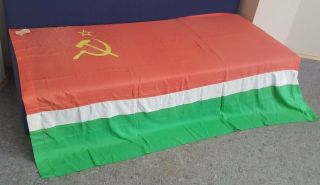 NOS USSR flag of the Lithuanian SSR Republic Flag Hammer & Sickle Large 3