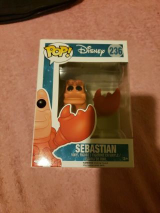 Sebastian Pop Figure 236 Disney The Little Mermaid Funko Vaulted/retired