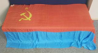 Nos Ussr Flag Of The Ukrainian Ssr Republic Flag Hammer & Sickle Large