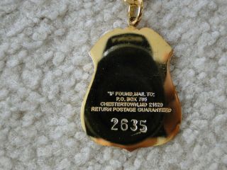 Rare Official Maryland State Police Key Chain Mini - Badge 4