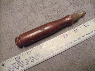 Antique Vintage Wood Handled Storage Multi - Tool Screw Driver,  See Pictures,
