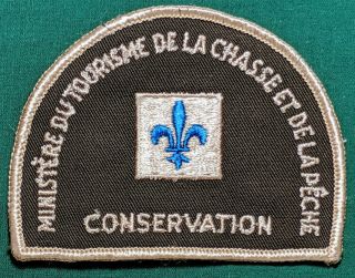 Conservation - Quebec Ministry Of Hunting & Fishing - Canada - Old Defunct Patch