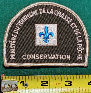 Conservation - Quebec Ministry of Hunting & Fishing - Canada - Old Defunct Patch 3