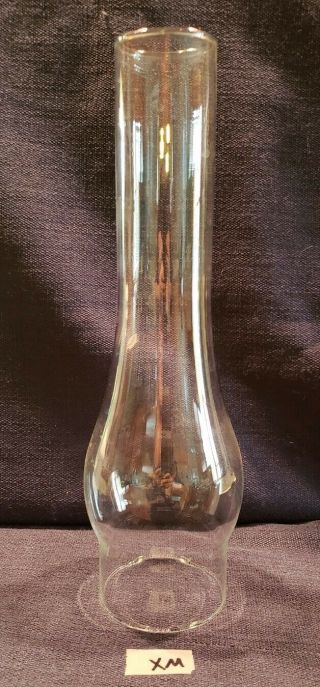 Vintage Tall Clear Glass Oil/kerosene Lamp Chimney 12 " Tall 2 15/16 " Fitter Xm