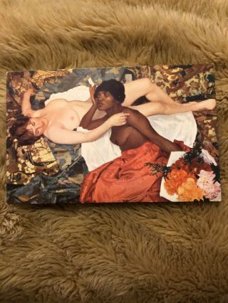 Early 1900s French Maurice Jaron Black Am Nude Woman Rare Postcard