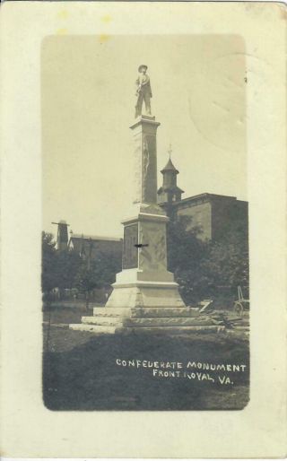 Rppc Front Royal Va Csa Confederate Soldiers Monument Virginia