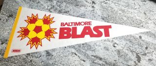 Vintage Pennant Flag Vintage Misl Baltimore Blast Soccer 1980s 30x12 Tx