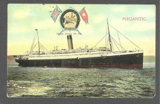 1911 White Star Line Megantic Halifax Paquebot