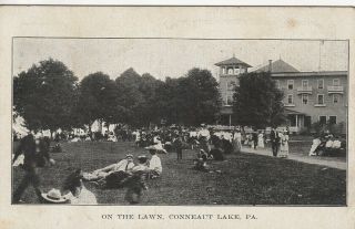Vintage Pc " On The Lawn " Conneaut Lake Pa Exposition Park ?