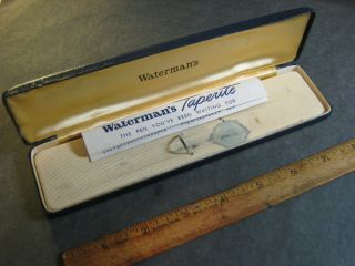 Vtg Waterman Fountain Pen Pencil Set Hard Case Box Paper Only For Taperite 1940s