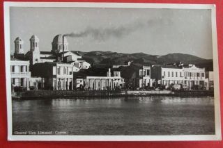 H.  C.  Pandelides Rp Postcard C.  1945 General View Limassol Cyprus