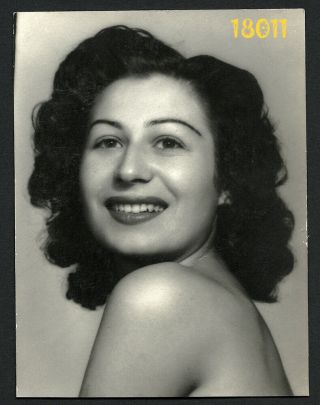 Sexy Woman Smiling In Studio,  Vintage Photograph,  1940’s Hungary