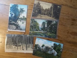 5 Old Postcards - Ca.  1905 - 07,  Sacandaga Park,  Ny Fulton County Ny