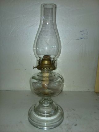 Antique 19th Century Oil Lamp Queen Anne 2 Burner