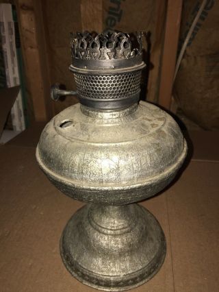 Vintage Antique Rayo Kerosine Oil Lamp Lantern Unusual Textured Finish Body Only
