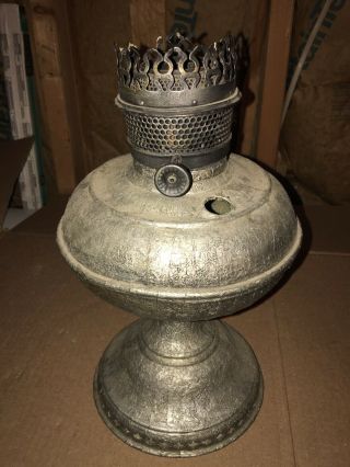 Vintage Antique Rayo Kerosine Oil Lamp Lantern Unusual Textured Finish Body Only 2