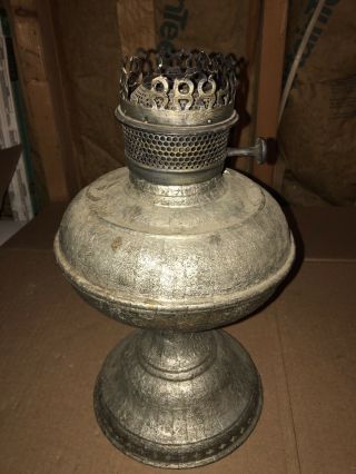 Vintage Antique Rayo Kerosine Oil Lamp Lantern Unusual Textured Finish Body Only 3