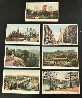 7 Vintage Tn Detroit Publishing Postcards St Scene Memphis Knoxville Mountain,