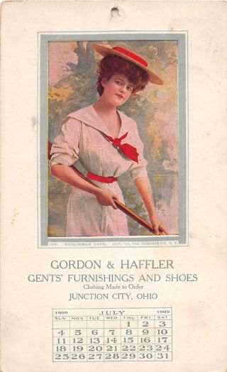 F10/ Junction City Ohio Advertisement Postcard 1909 Gordon Haffler Store