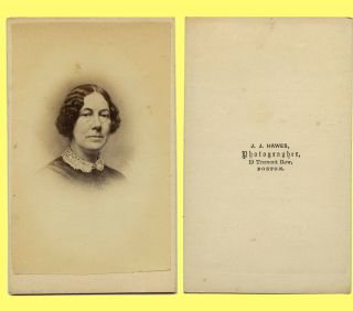 Exc 1860s Cdv,  Boston Ma Woman By Daguerreotype Artist Jj Hawes